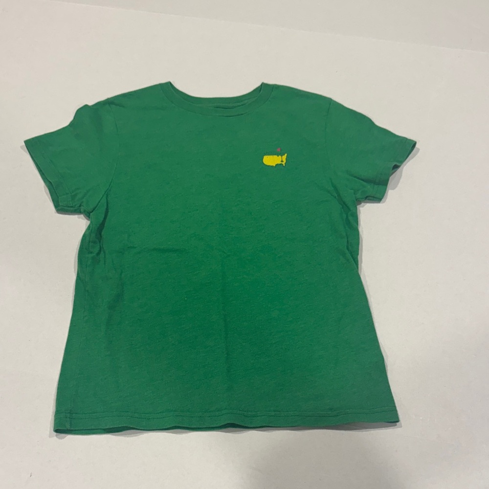 Masters Green Kids Tee with Yellow Emblem